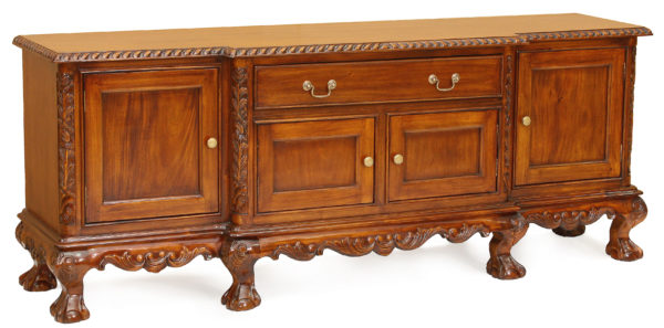 H502S - 4 Solid door Buffet with Flip Out Drawer
